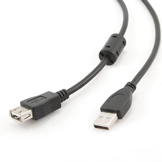 Picture of USB 2.0 kabal GEMBIRD CCF-USB2-AMAF-6, 1,80m, A-A ext cable ferrite