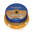 Picture of DVD-R, VERBATIM,4,7 GB,16X, spindle 25 kom,MATT SILVER
