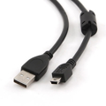 Picture of USB 2,0 kabal A-mini5PM 1,8m, ferrite, GEMBIRD CCF-USB2-AM5P-6
