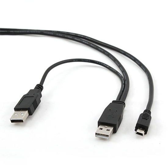 Picture of USB 2,0 DUAL kabal A-mini5PM, 1m, GEMBIRD CCP-USB22-AM5P-3