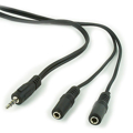 Picture of Audio kabl spliter, 3,5mm stereo to 2x3,5mm stereo, 5m, GEMBIRD CCA-415, black