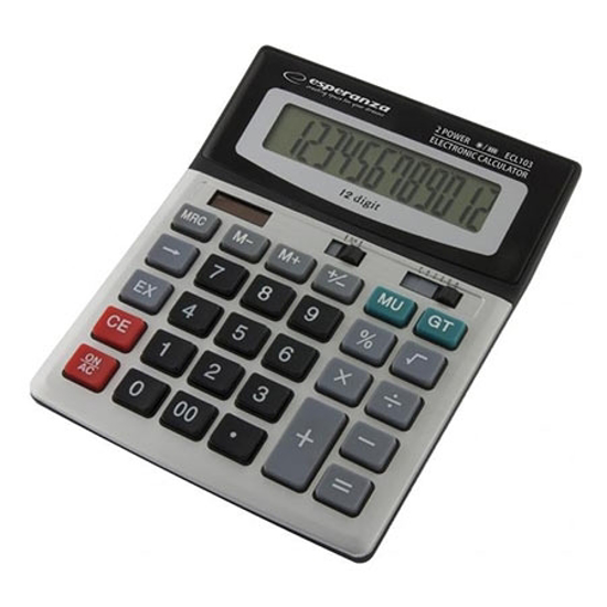 Picture of Kalkulator ESPERANZA EULER, 12-digit display, ECL103