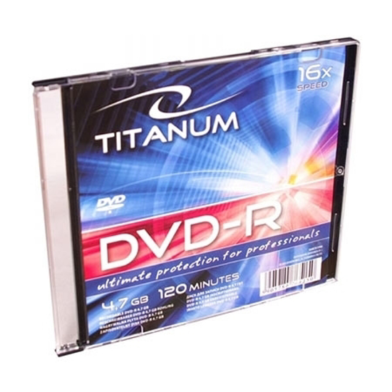 Picture of DVD-R TITANUM 4,7 GB X16, Slim Case, 1285