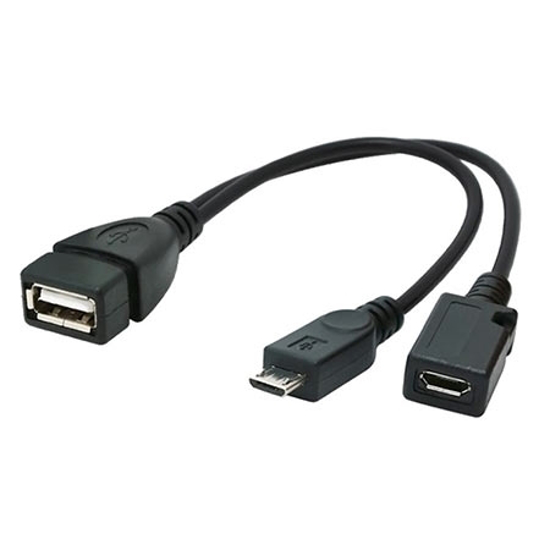 Picture of USB adapter/kabl GEMBIRD 2.0 OTG AF + Micro BF to Micro BM, 15cm, A-OTG-AFBM-04