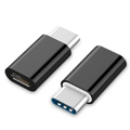 Picture of USB 2,0 adapter Type-C CM/MicroUSB-F, BLACK, GEMBIRD A-USB2-CMmF-01