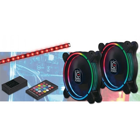 Picture of RGB Ventilatori 120mm + LED traka + daljinski LC-CF-RGB-COMBO