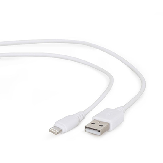 Picture of USB 2,0 kabal sync and charging iPhone, white, 1m, GEMBIRD CC-USB2-AMLM-W-1M