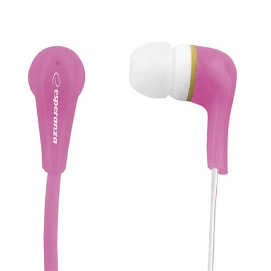 Picture of Slušalice ESPERANZA LOLLIPOP In-Ear, Noise dampening + Amplified BASS, pink, EH146P