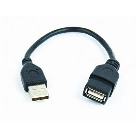 Picture of USB 2.0 kabal CCP-USB2-AMAF-0.15M, 15cm, A-A BLACK ext cable