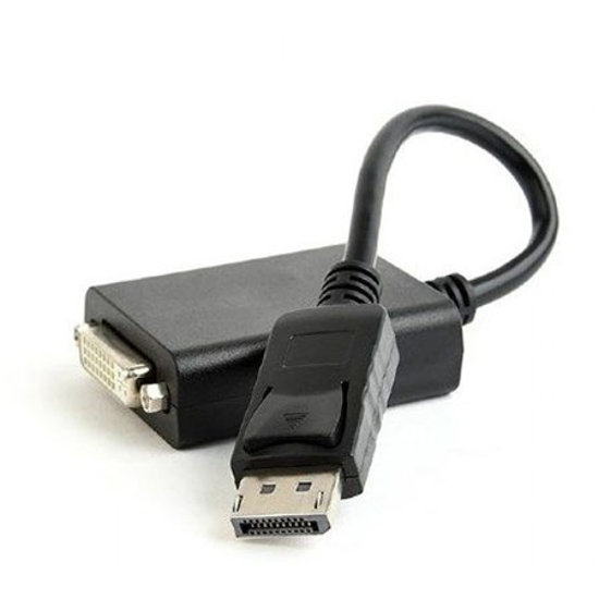 Picture of DisplayPort v.1.2 adapter GEMBIRD, A-DPM-DVIF-03, muški DisplayPort na ženski DVI Dual-Link, 10 cm, black