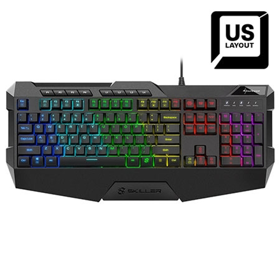 Picture of Tastatura RGB SHARKOON gaming SKILLER SGK4, US-Layout