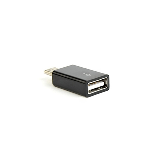 Picture of USB 2.0 Type-C adapter (CM/AF), BLACK, GEMBIRD CC-USB2-CMAF-A