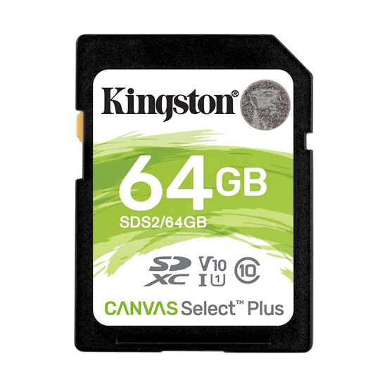 Picture of Kingston SD 64GB Class 10 Canvas Select Plus 100MBs Read,Class 10 UHS-I SDS2/64GB