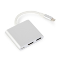 Picture of USB adapter Type-C to Type-C, USB3.0, HDMI, Silver, GEMBIRD A-CM-HDMIF-02-SV