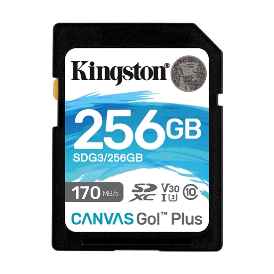 Picture of Kingston SD 256GB CanvasGoPlus SDXC;r/w:170/90MB/s SDG3/256GB