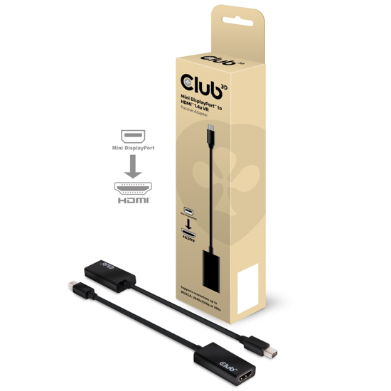 Picture of Video adapter Club 3D MDP TO HDMI 1.4 VR READY PASSIVE ADAPTER CAC-1156