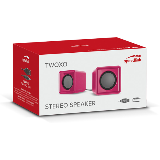 Picture of Zvučnici 2.0 SPEEDLINK TWOXO Stereo, pink, SL-810004-PK