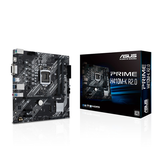 Picture of ASUS MB PRIME H410M-K R2.0 Intel H470 LGA 1200 2xDDR4, DVI, HDMI, m.2, RAID, micro ATX