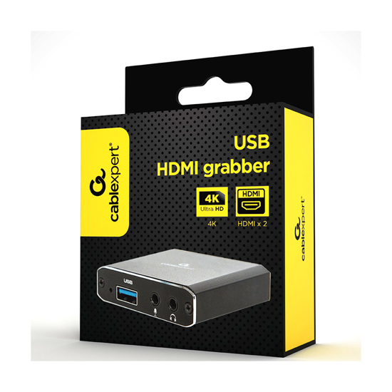 Picture of USB HDMI Videograbber GEMBIRD, video capture, software free, UHG-4K2-01