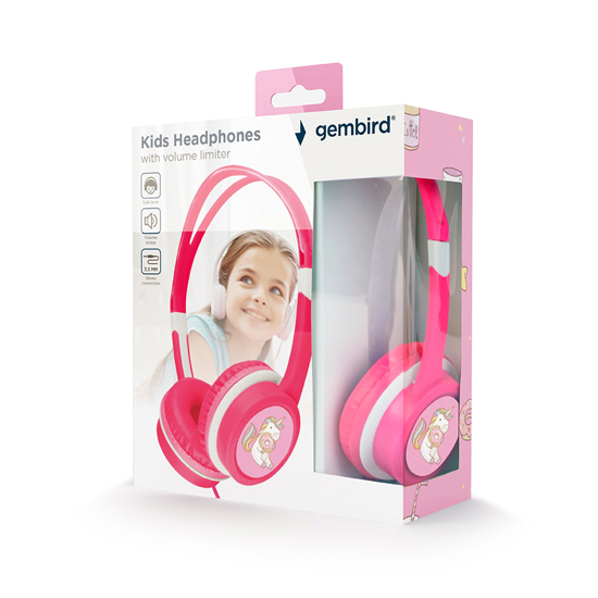 Picture of Slušalice GEMBIRD MHP-JR-PK pink za djecu sa kontrolom jacine zvuka