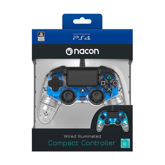 Picture of Bigben PS4 Nacon Compact Light Wired Controller prozirno-plavi
