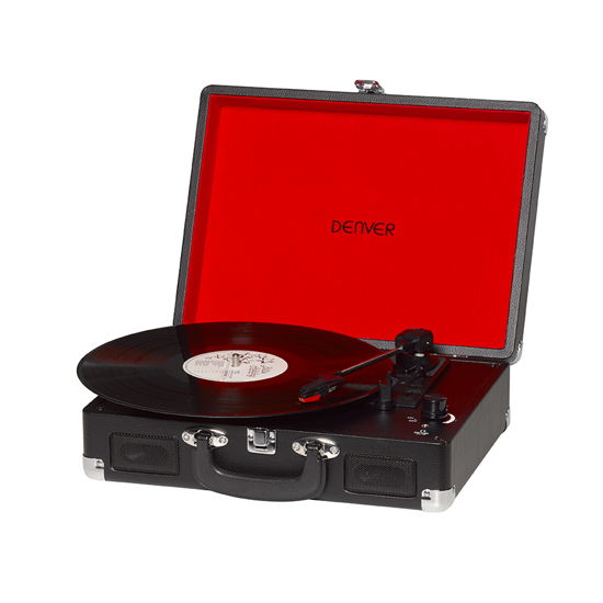 Picture of Denver gramofon VPL-120 , USB, zvučnici 2 x 1W, audio out, 331/3rpm, 45rpm or 78rpm, PC recording,crni