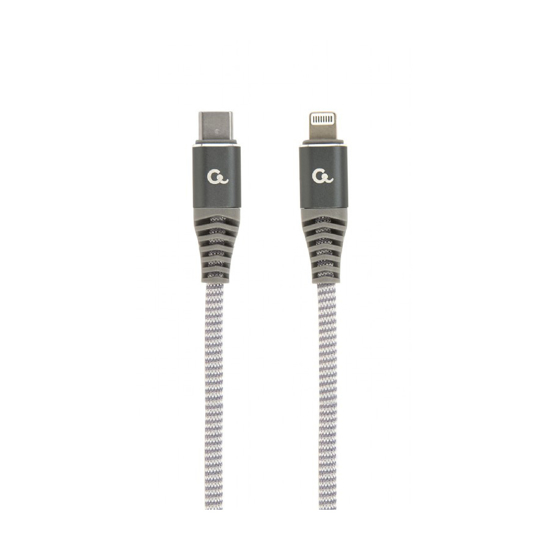 Picture of USB 2.0 kabl Premium cotton braided Type-C to 8-pins lightning iPhone charging & data cable, 1.5 m CC-USB2B-CM8PM-1.5M