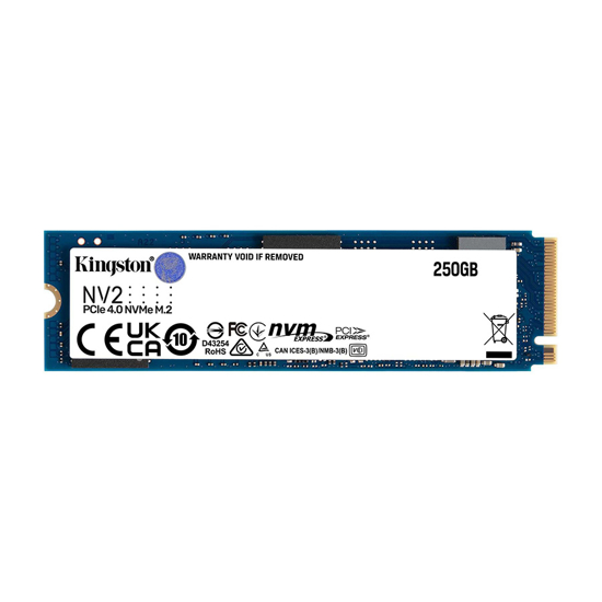 Picture of SSD Kingston SNV2S/250G 250GB NV2 NVMe PCIe Gen 4.0x4 R/W 3000/1300MB/s