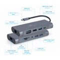Picture of Docking station USB adapter Type-C 7-in-1 multi-port adapter Hub3.0 + HDMI + VGA + PD + card reader + stereo audio, space grey GEMBIRD A-CM-COMBO7-01