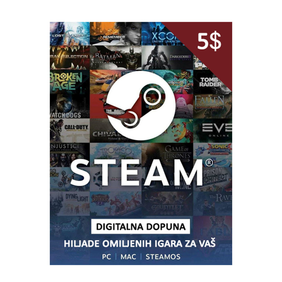 Picture of Steam gift card 5$ - Global