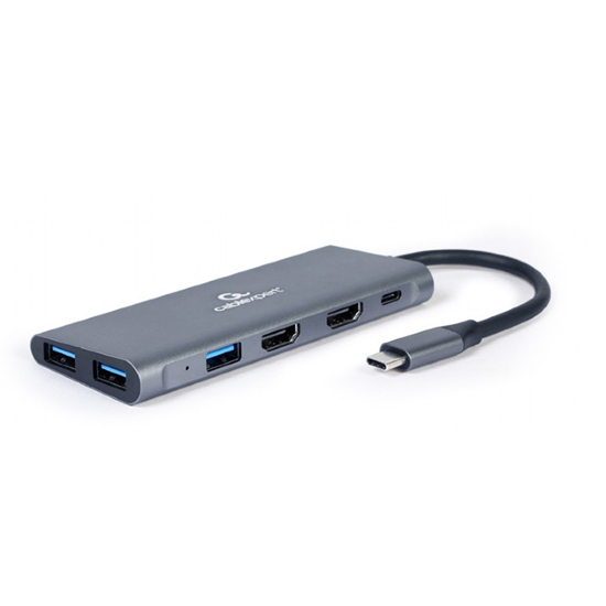 Picture of Docking station GEMBIRD USB adapter Type-C 3-in-1 multi-port adapter (Hub + HDMI + PD), A-CM-COMBO3-01