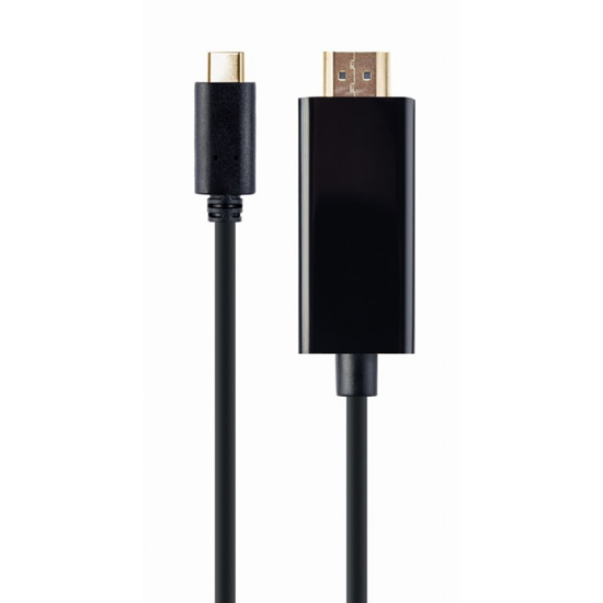 Picture of USB adapter Type-C male to HDMI-male adapter, 4K 30Hz, 2 m, black, GEMBIRD, A-CM-HDMIM-01
