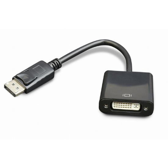Picture of DisplayPort adapter GEMBIRD, A-DPM-DVIF-002, muški DisplayPort na ženski DVI, 10 cm, black