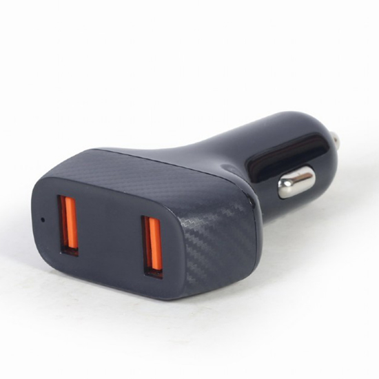 Picture of USB punjač za auto GEMBIRD, 2-port USB car fast charger, QC3.0, 36 W, black, TA-U2QC3-CAR-01
