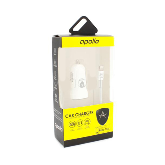 Picture of CAR CHARGER APOLLO 2IN1 IPHONE 7/8/X