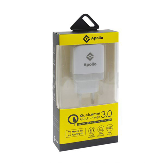 Picture of TRAVEL CHARGER APOLLO 2IN1 QUALCOM 3.0 TYPE C