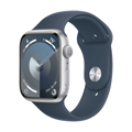 Picture of Apple Watch 9 GPS 45mm Silver Aluminium Case with Sport Band - Storm Blue