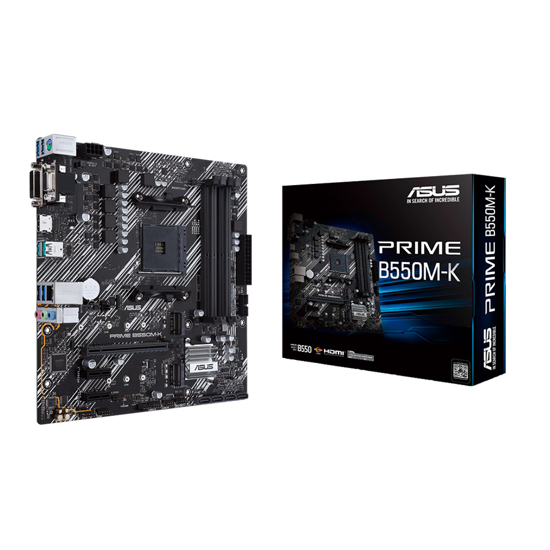 Picture of ASUS MB PRIME B550M-K AMD B550;AM4;4xDDR4 VGA,DVI,HDMI;RAID;micro ATX