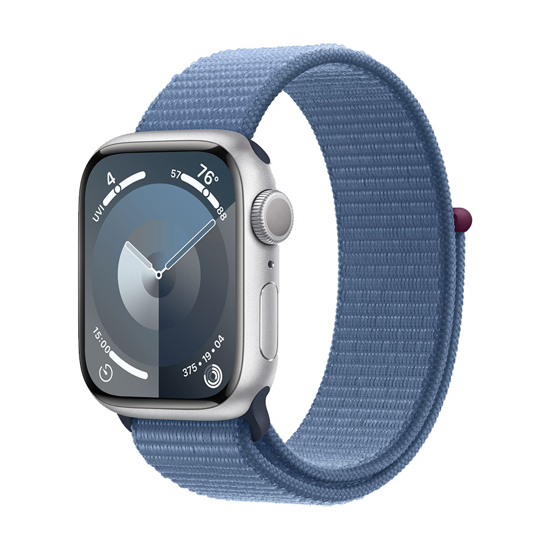 Picture of Apple Watch 9 GPS 41mm Silver Winter Blue Sport Loop MR923