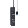Picture of USB HUB 7-portni (1 x USB 3.1 + 6 x USB 2.0) sa prekidačima, crni UHB-U3P1U2P6P-01