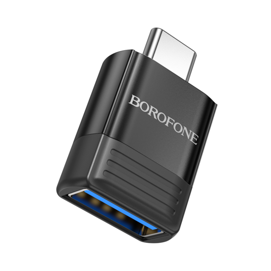 Picture of USB adapter BOROFONE BV18 Type-C male to USB female USB3.0 black