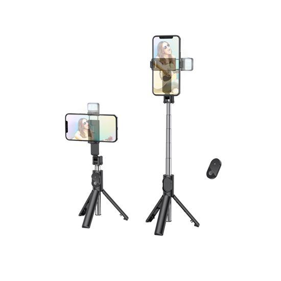 Picture of Stativ tripod selfie za mobitel do 6,7" + daljinski bluetooth BOROFONE BY8 Magic fill light live broadcast black