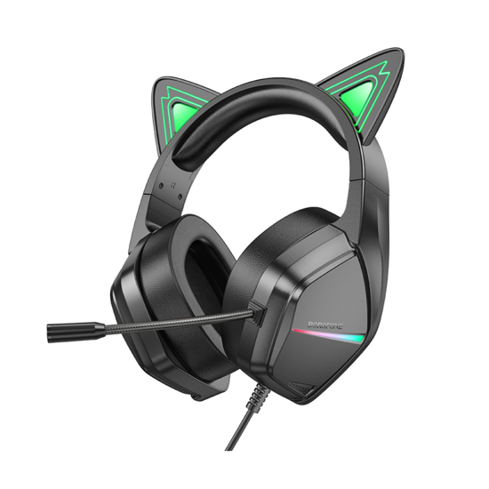 Picture of Slušalice sa mikrofonom BOROFONE BO106 Cute cat ear luminous gaming elf cat