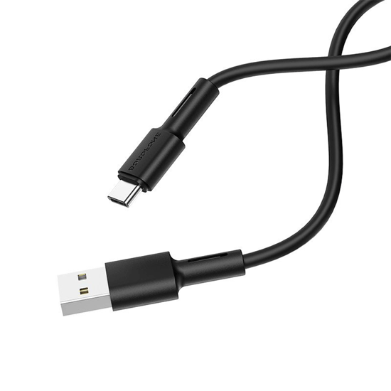 Picture of USB kabal BOROFONE BX31 Soft silicone charging data cable for Type-C black 1m, 3A