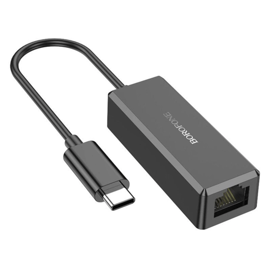 Picture of USB Type-C to ethernet LAN adapter BOROFONE DH7 Ricco 100 Mbps black