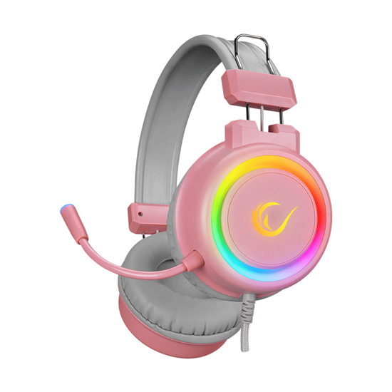 Picture of Slušalice sa mikrofonom gaming RAMPAGE SN-R10 ALQUIST pink, 3,5 mm, RGB