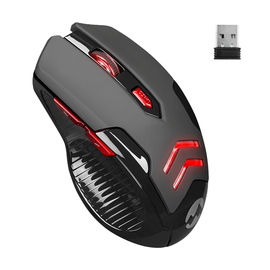 Picture of Miš wireless Everest SM-763 Red 6D 2400DPI 2.4Ghz Black Gaming Led Illuminated