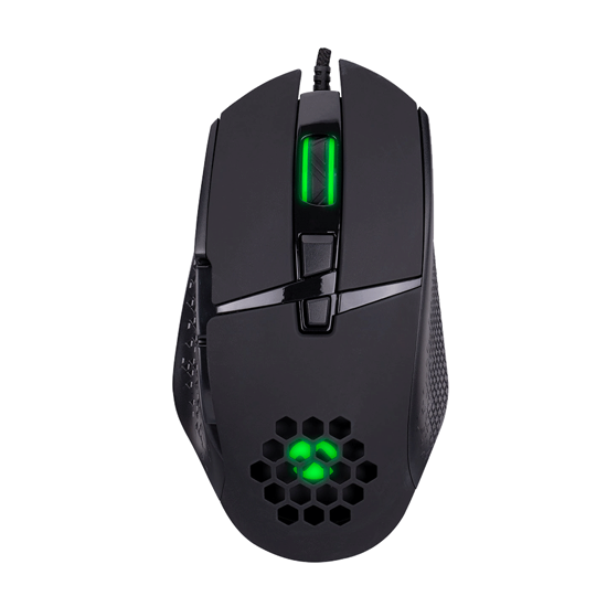 Picture of Miš gaming Everest RAGE-X1 Usb Black Led Illuminated 6400dpi 8 Buttons Programable Gaming Mouse with top holes design, Sunplus 192