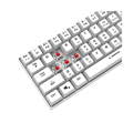 Picture of Tastatura gaming RAMPAGE KB-RX63 B-ATOM White Bluetooth RGB Backlight RED SWITCH US Layout 63 Mini