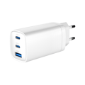 Picture of USB punjač 2xType-C + 1xUSB-A fast charger, 65W PD, white GEMBIRD, TA-UC-PDQC65-01-W
